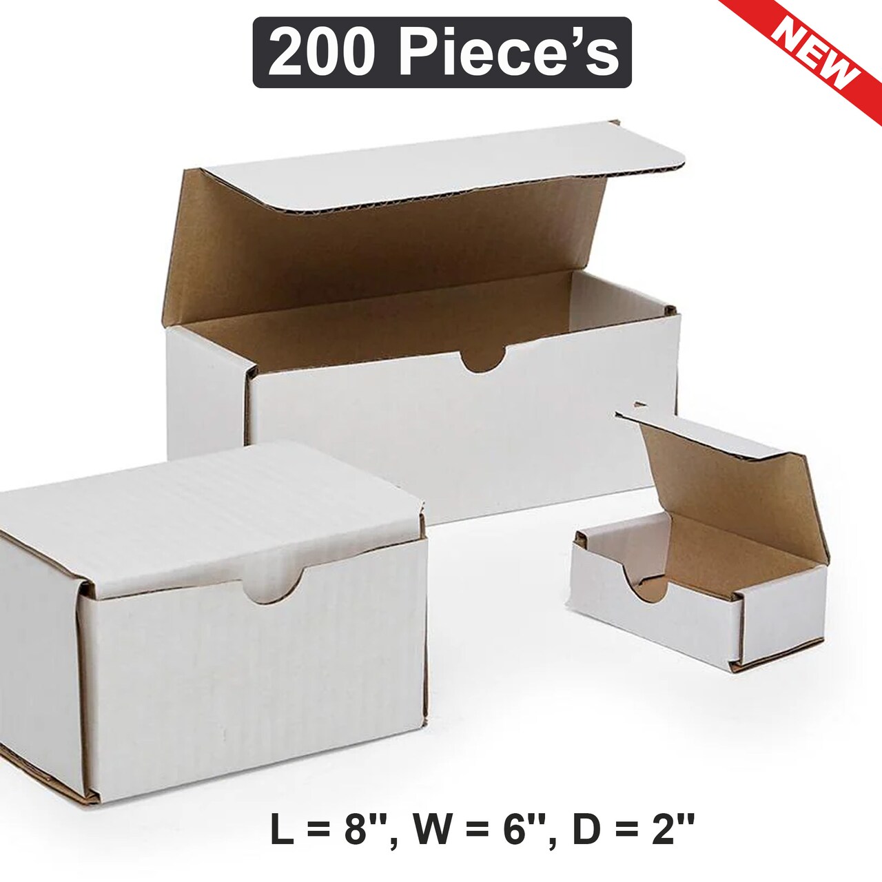 8" x 6" x 2" Mailer Boxes Perfectly Sized for Efficient and Secure Shipping